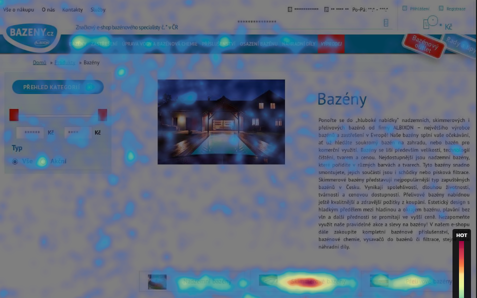 bazeny.cz heatmapa