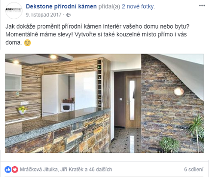 dekstone facebookový příspěvek